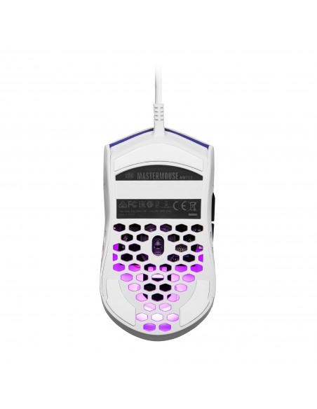 Mouse Gamer Cooler Master MM711, 6 Botones, 16000 DPI, White Matte
