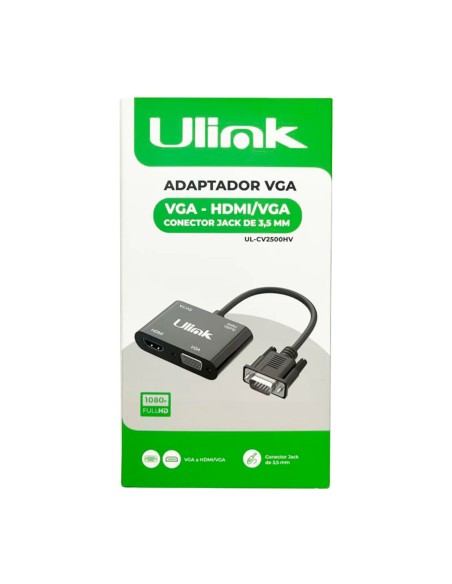 Conversor VGA a HDMI + VGA c/audio