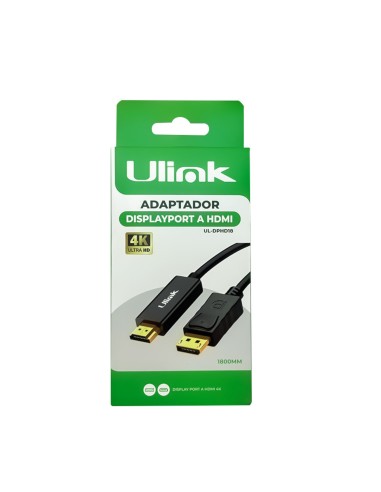 Cable de video DisplayPort Macho a HDMI 4K 1,8m