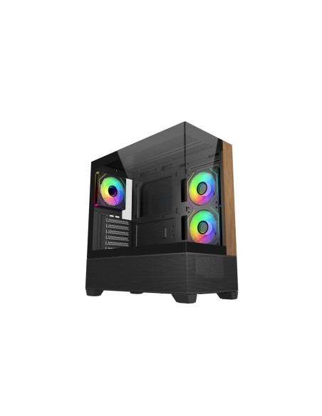 Gabinete CoolerMaster Elite 690 Wood Black