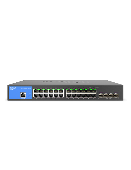 Switch Administrable Linksys LGS328C 24 Puertos Gigabit + 4 SFP+ 10G