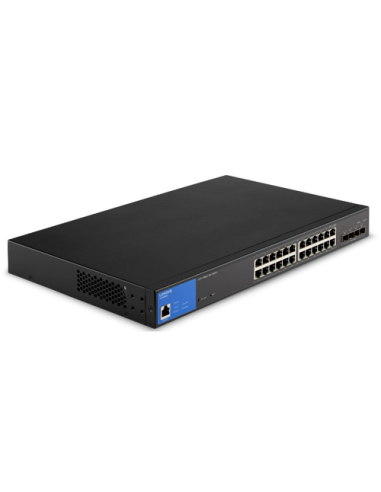 Switch Administrable Linksys LGS328MPC 24 Puertos Gigabit PoE+ 410W + 4 SFP+ 10G